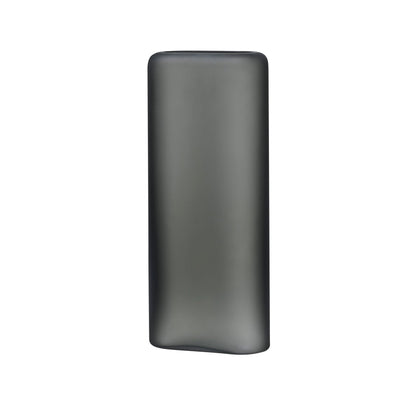 NUDE Glass Layers Tall Crystal Vase in elegant smoke gray.