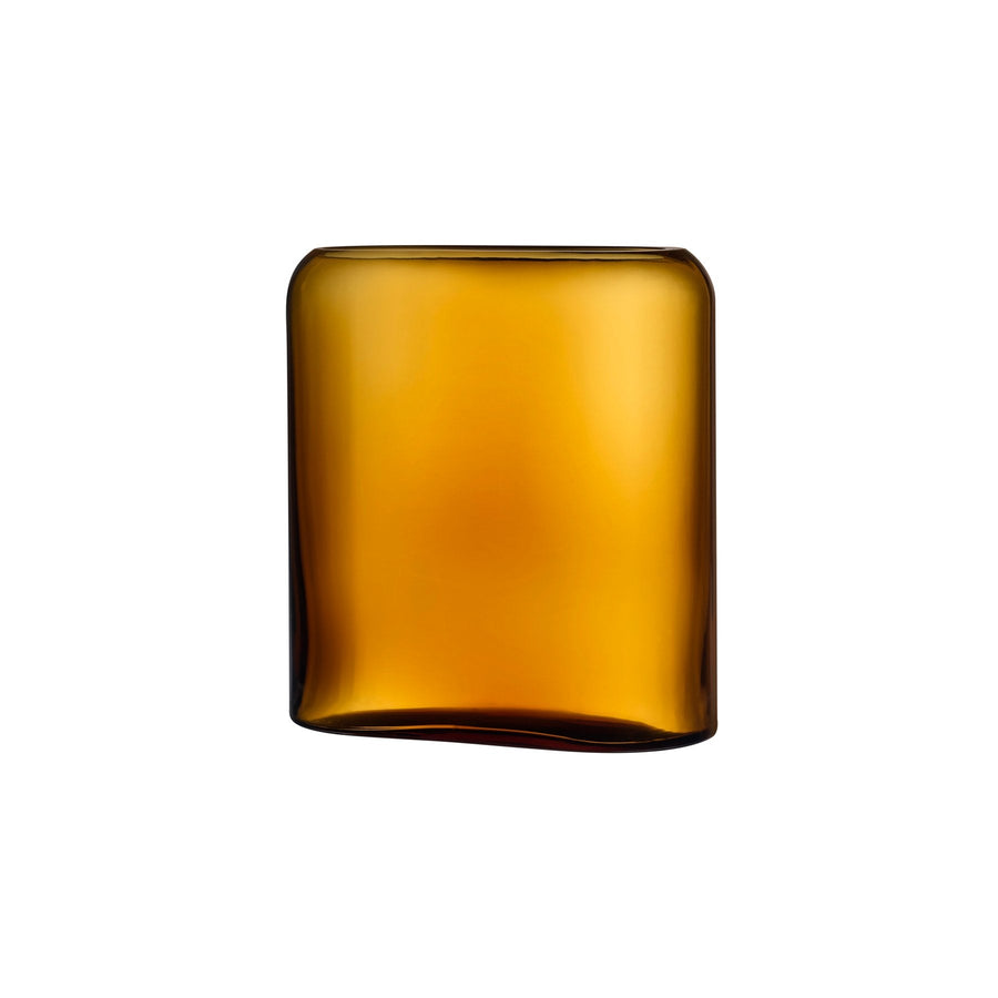 NUDE Glass Layers medium vase in translucent caramel glass