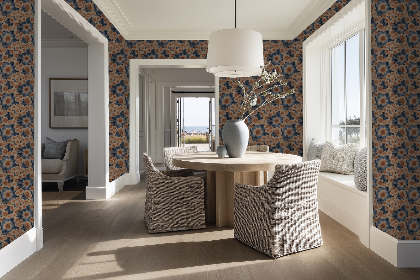 Bloom and Umber Wallpaper – Sandstone – Dining Room 3