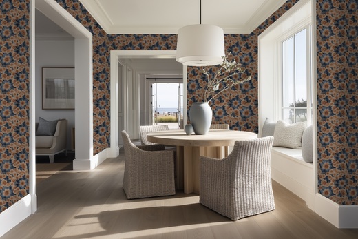 Bloom and Umber Wallpaper – Sandstone – Dining Room 3