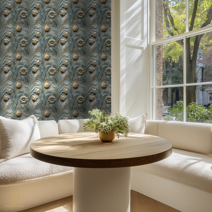 Verdigris Garden Faded Moss — Room Mockup