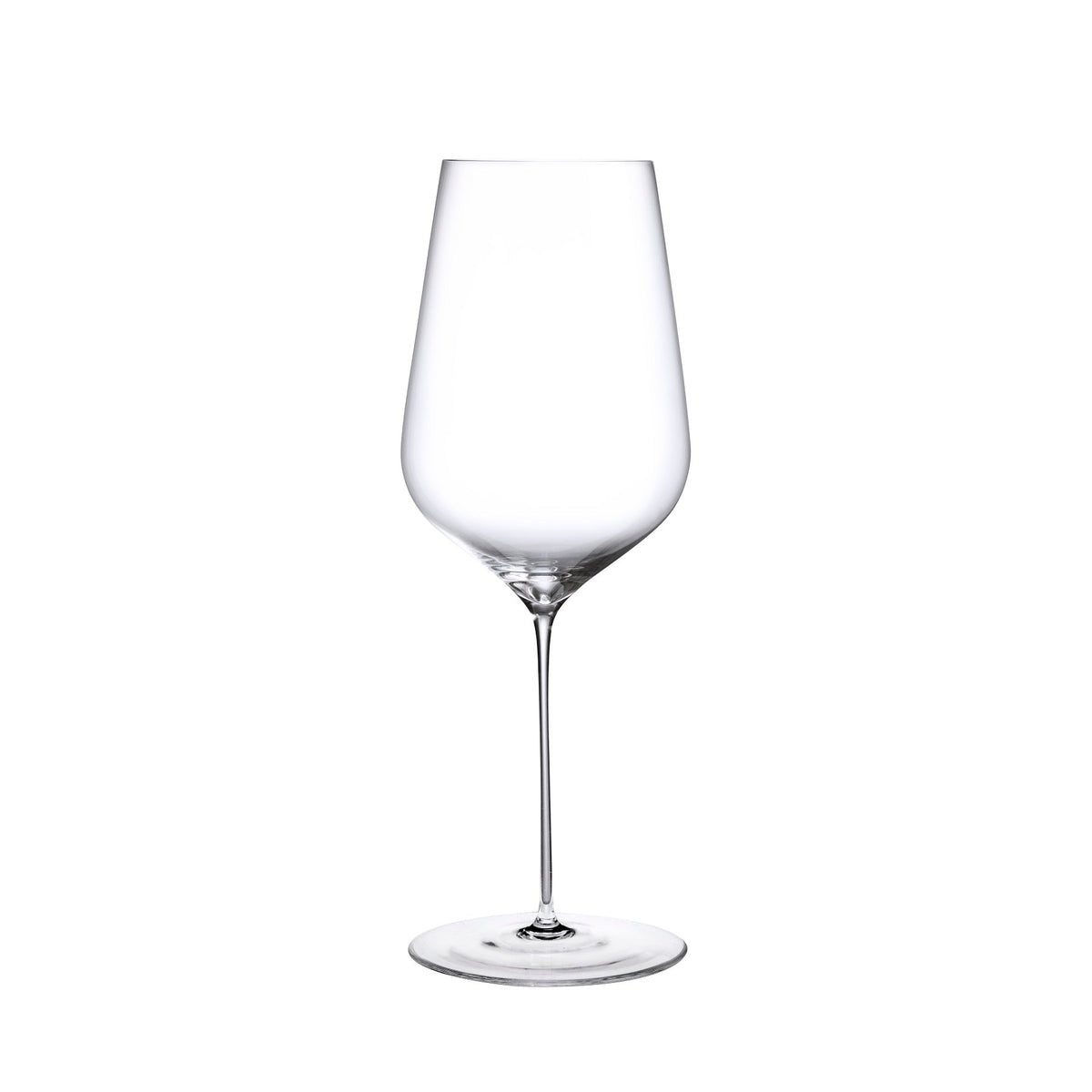 Studio view of the delicate Stem Zero Trio red wine glass showcasing its slim profile.