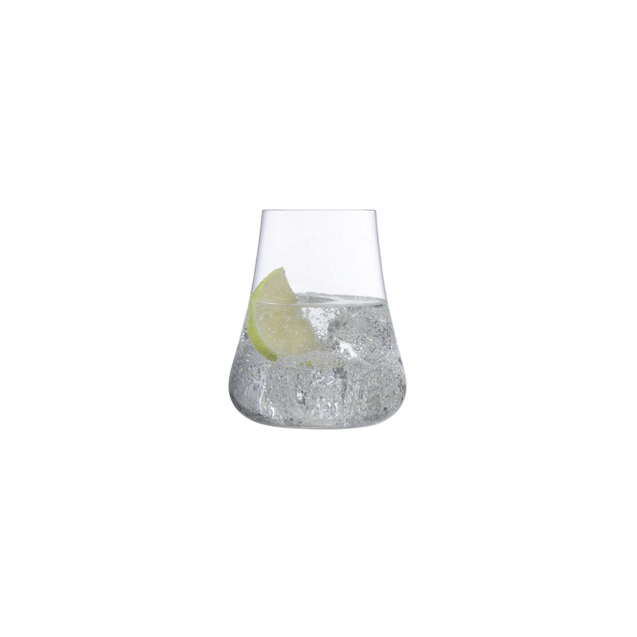 Stem Zero Volcano red wine glass showcasing the ultra-thin, elegant stem and wide bowl design.