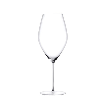 Profile view of the lightweight Stem Zero Grace Red Wine Glass highlighting its elegant, modern design.