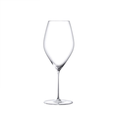 Side view of the delicate ultra-thin NUDE Stem Zero Grace crystal glass designed for white wine.