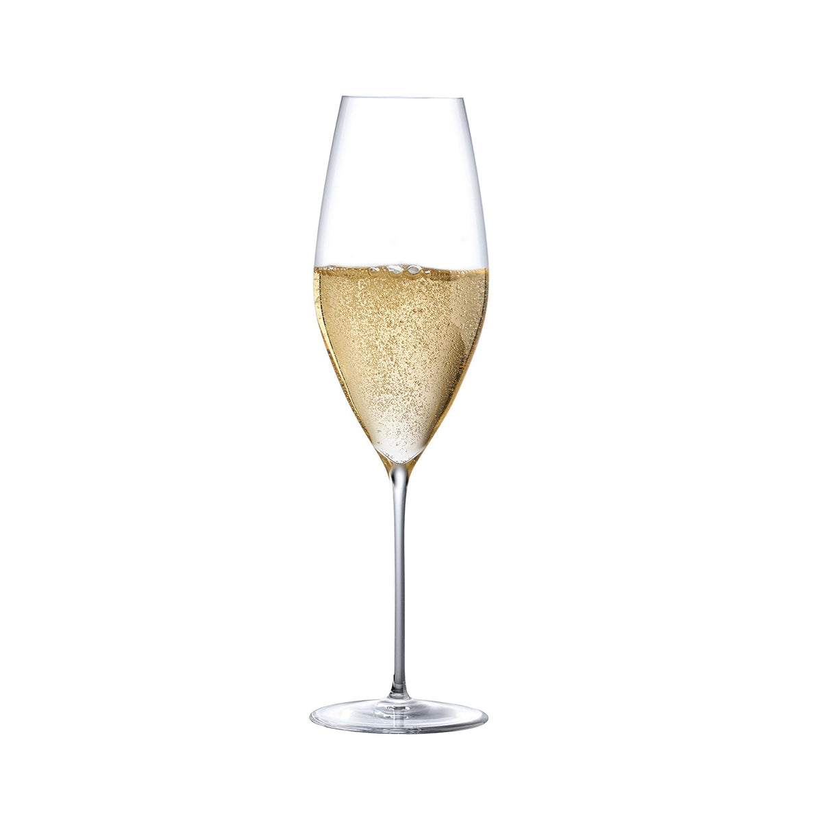 NUDE Stem Zero Grace sparkling wine glass showing its slender, elegant silhouette on a plain background.