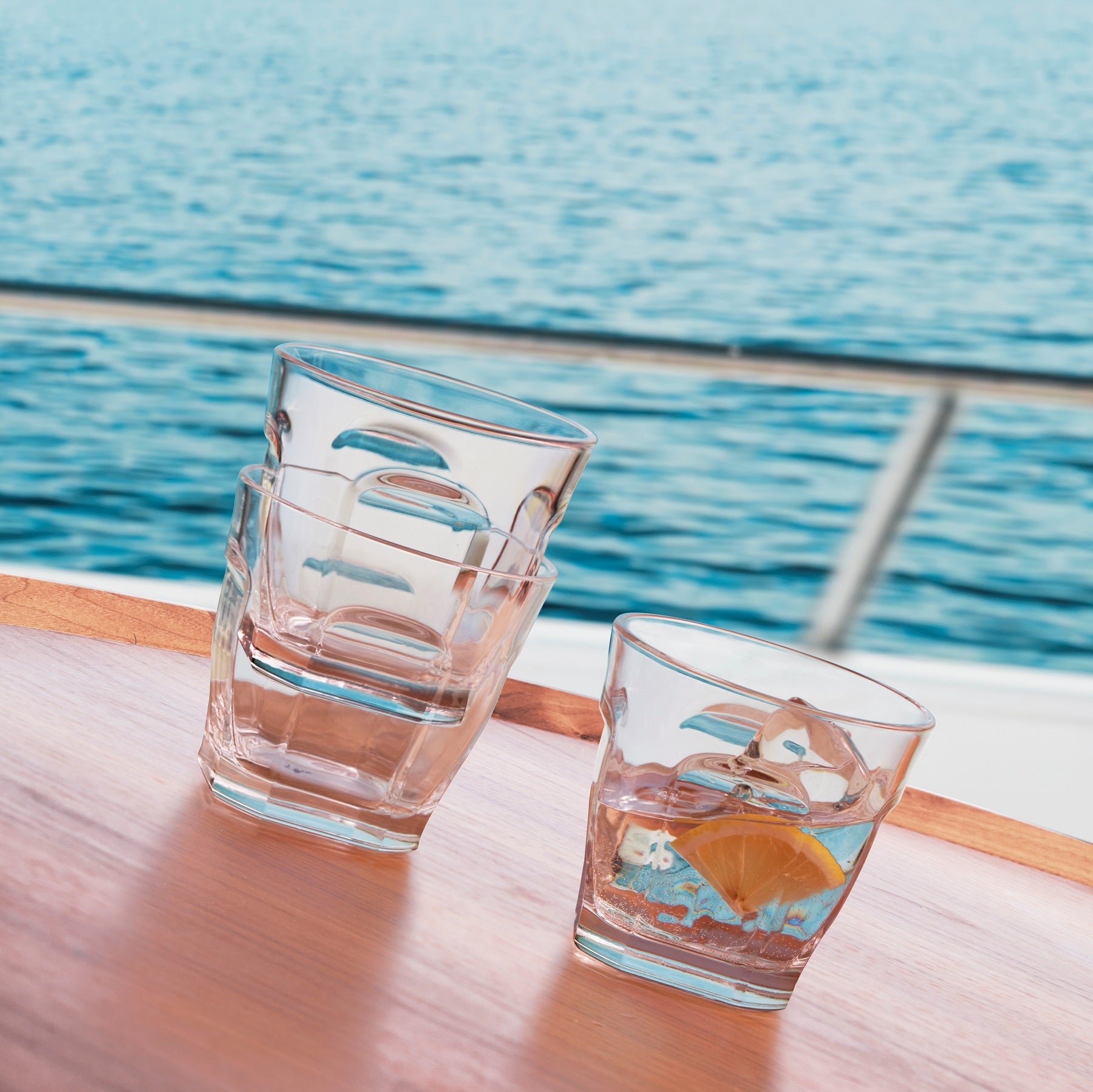 Alternate view of Ahoy Set of 4 Non-Slip Multipurpose Glass | Provenance & Patina