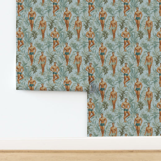 Detailed roll view of the Blu wallpaper option.
