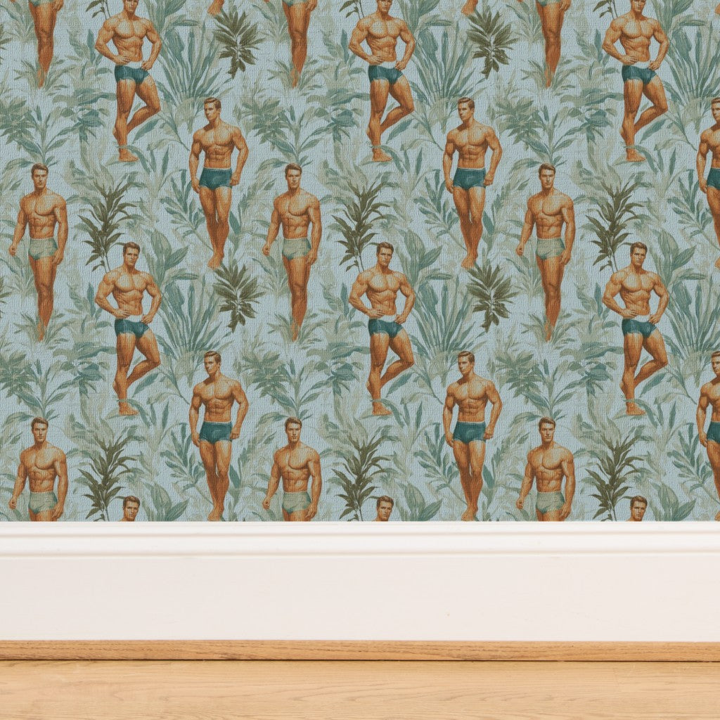 Close-up of the matte finish and texture on the Blu wallpaper.