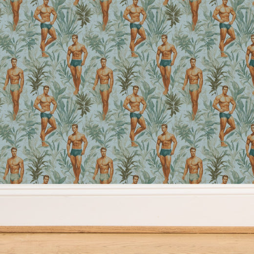 Close-up of the matte finish and texture on the Blu wallpaper.