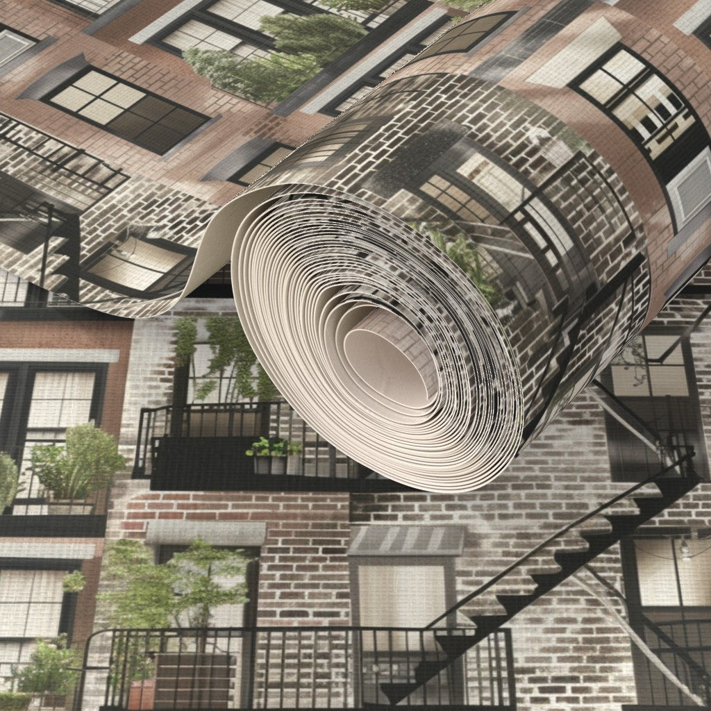 Elegant dining room interior styled with the New York inspired wallpaper.