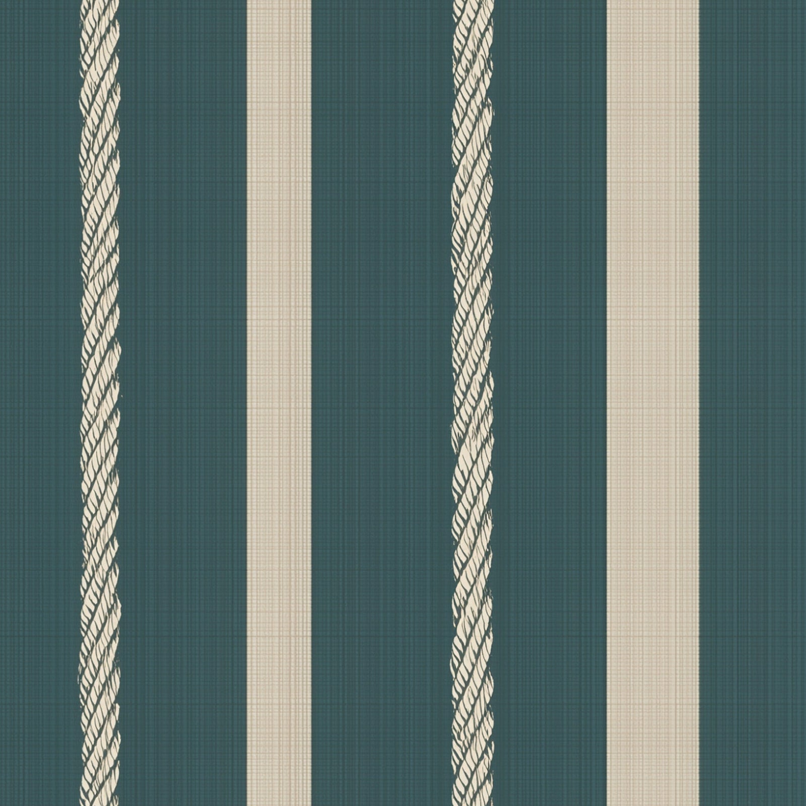 Alternate view of Nautical Stripes Teal Wallpaper | Provenance & Patina