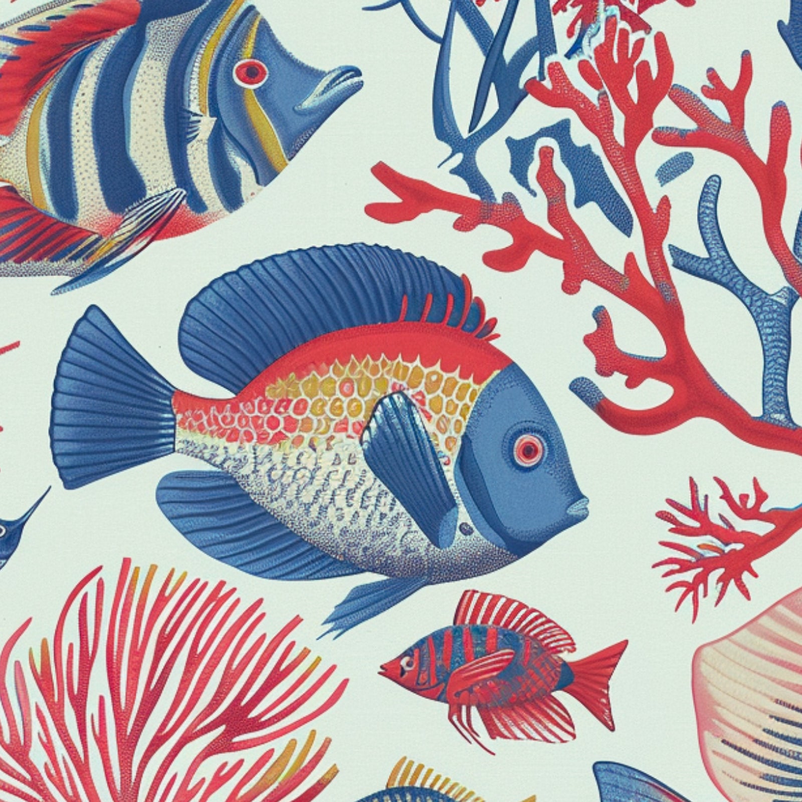Red Fish Blue Fish - Light Blue — 30 Detail Macro