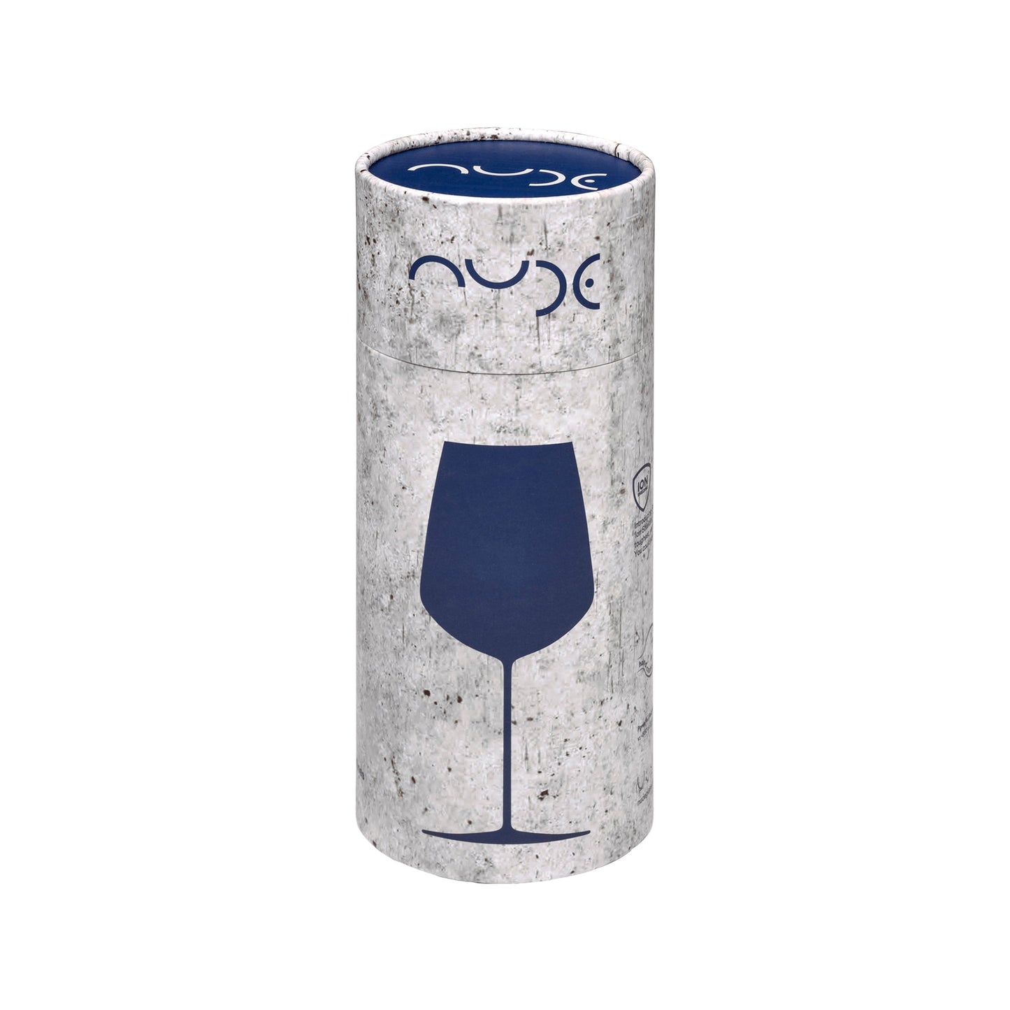 Minimalist presentation of the Stem Zero Powerful red wine glass.