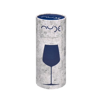 Minimalist presentation of the Stem Zero Powerful red wine glass.