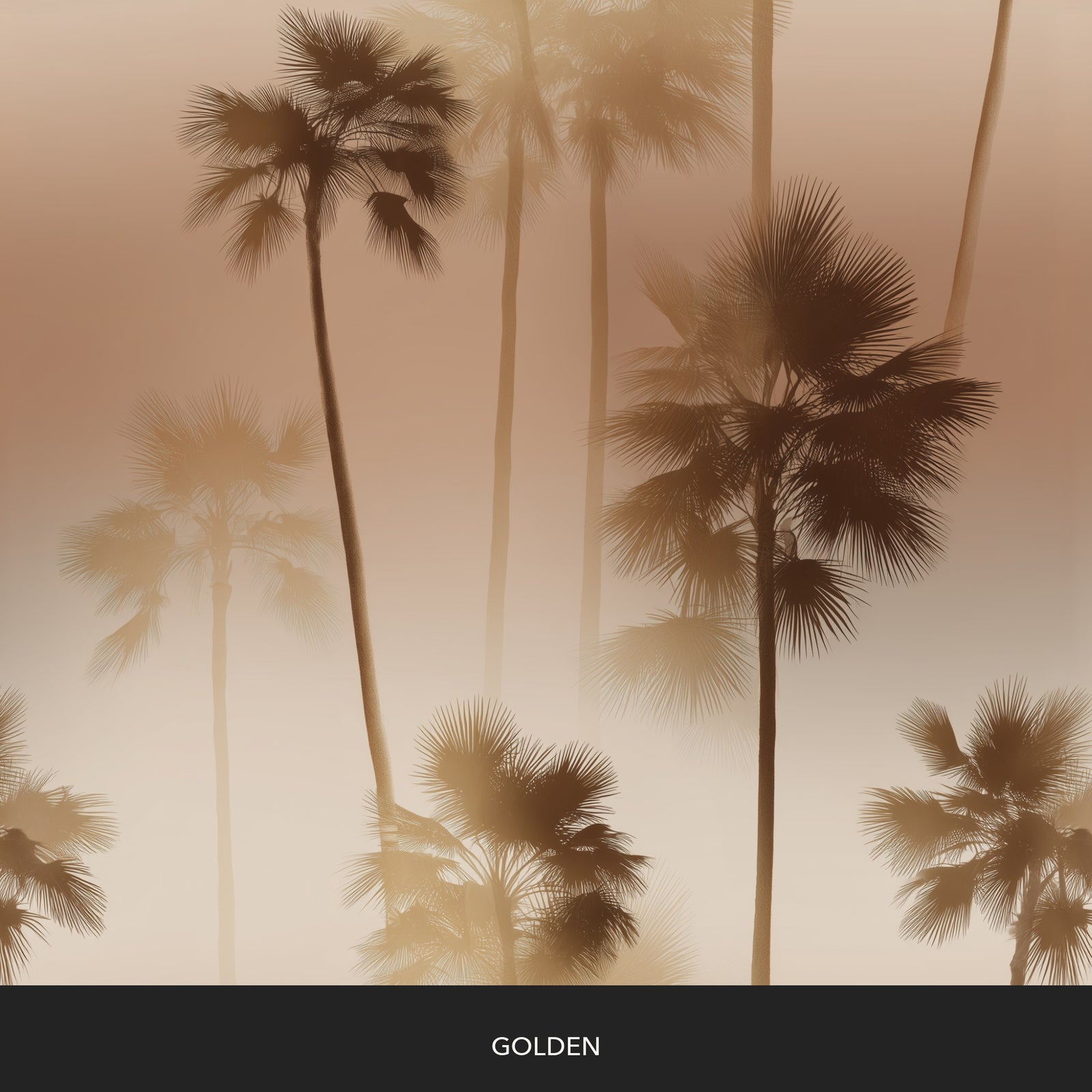 Palm Trees LA Mornings Large Scale - Golden — 32 Colorway Strips
