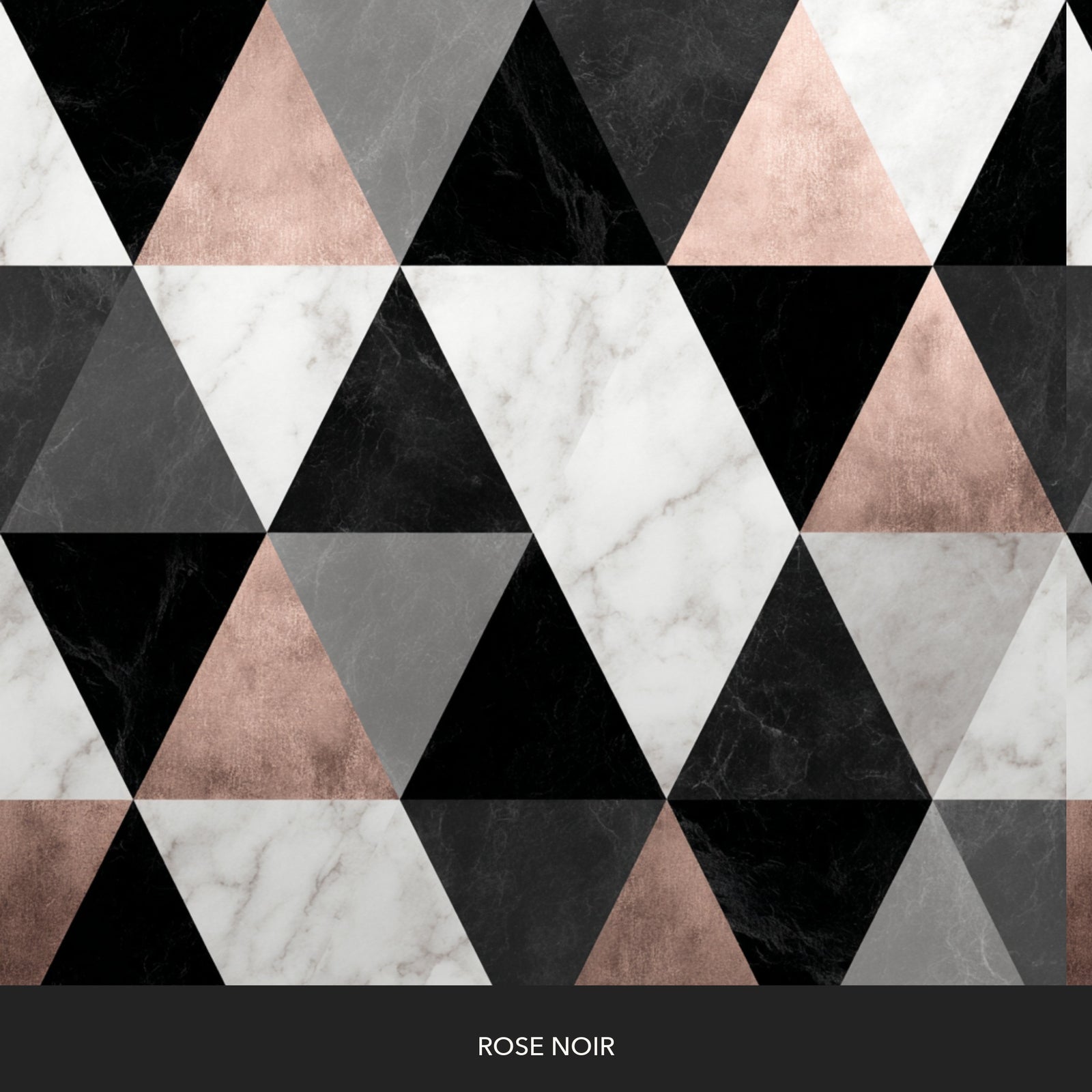 Triangle Marble Mosaic Tiles - Rose Noir — 32 Colorway Strips