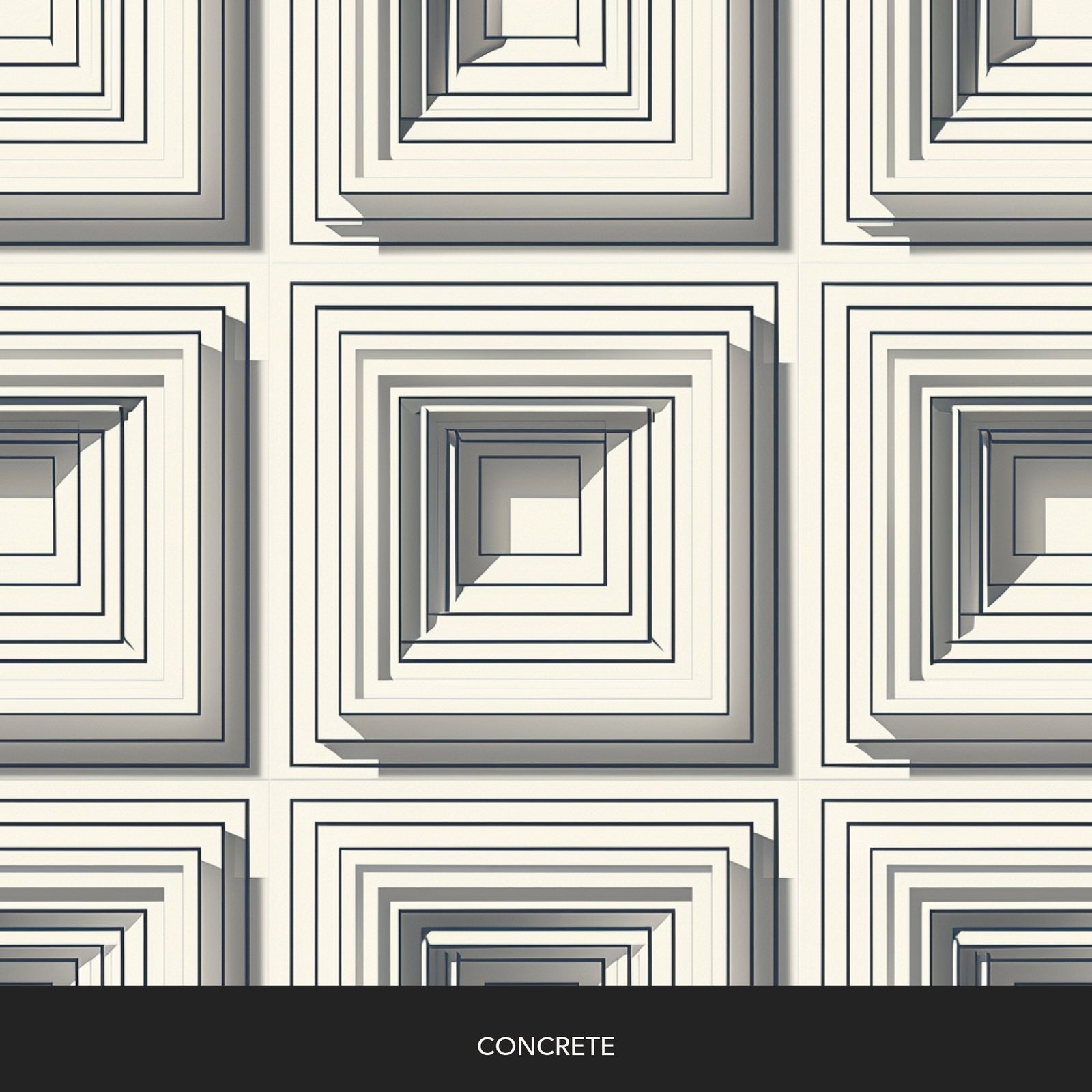Louis Kahn Inspired Block Rhythm Tile Panel - Concrete — 32 Colorway Strips