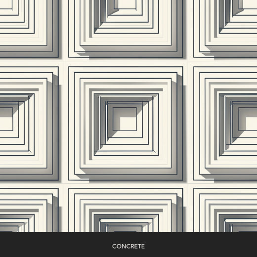 Louis Kahn Inspired Block Rhythm Tile Panel - Concrete — 32 Colorway Strips