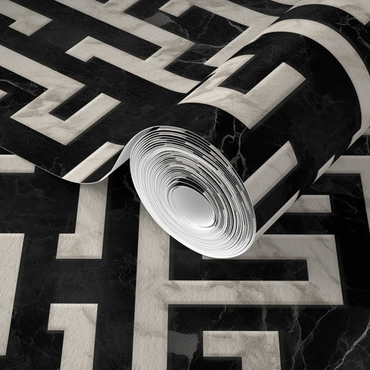 Greek Key - Carrara Noir — 33 Detail Photo