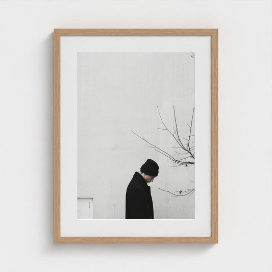 Minimalist Urban Portrait in Soft Monochrome Tones