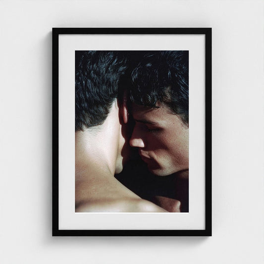 Intimate Dual Male Portrait in Soft Shadow Tones