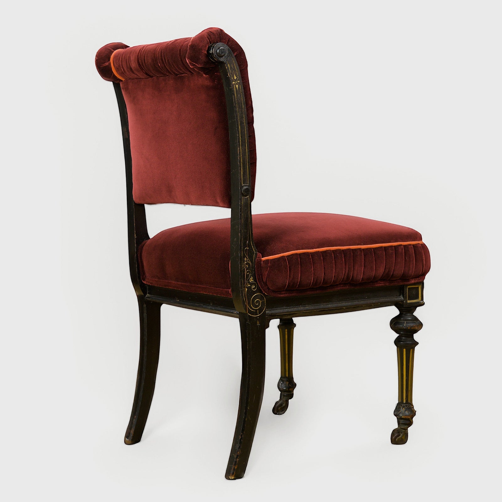 Alternate view of Antique Salon Chair in Cowtan & Tout Velvet Upholstery | Provenance & Patina