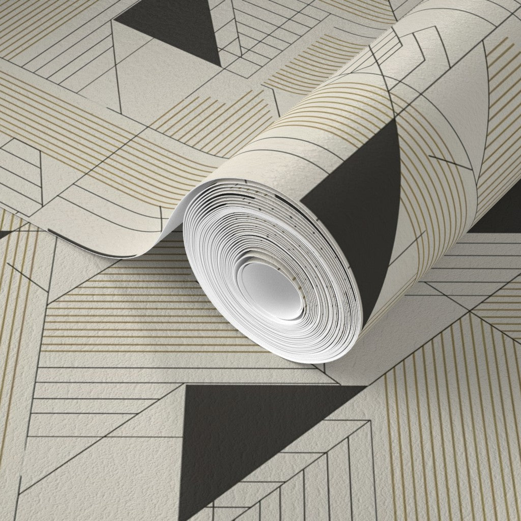 Lifestyle view of Atelier Geometry Wallpaper | Provenance & Patina