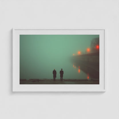Atmospheric Fog 36x24 White Landscape Box Frame