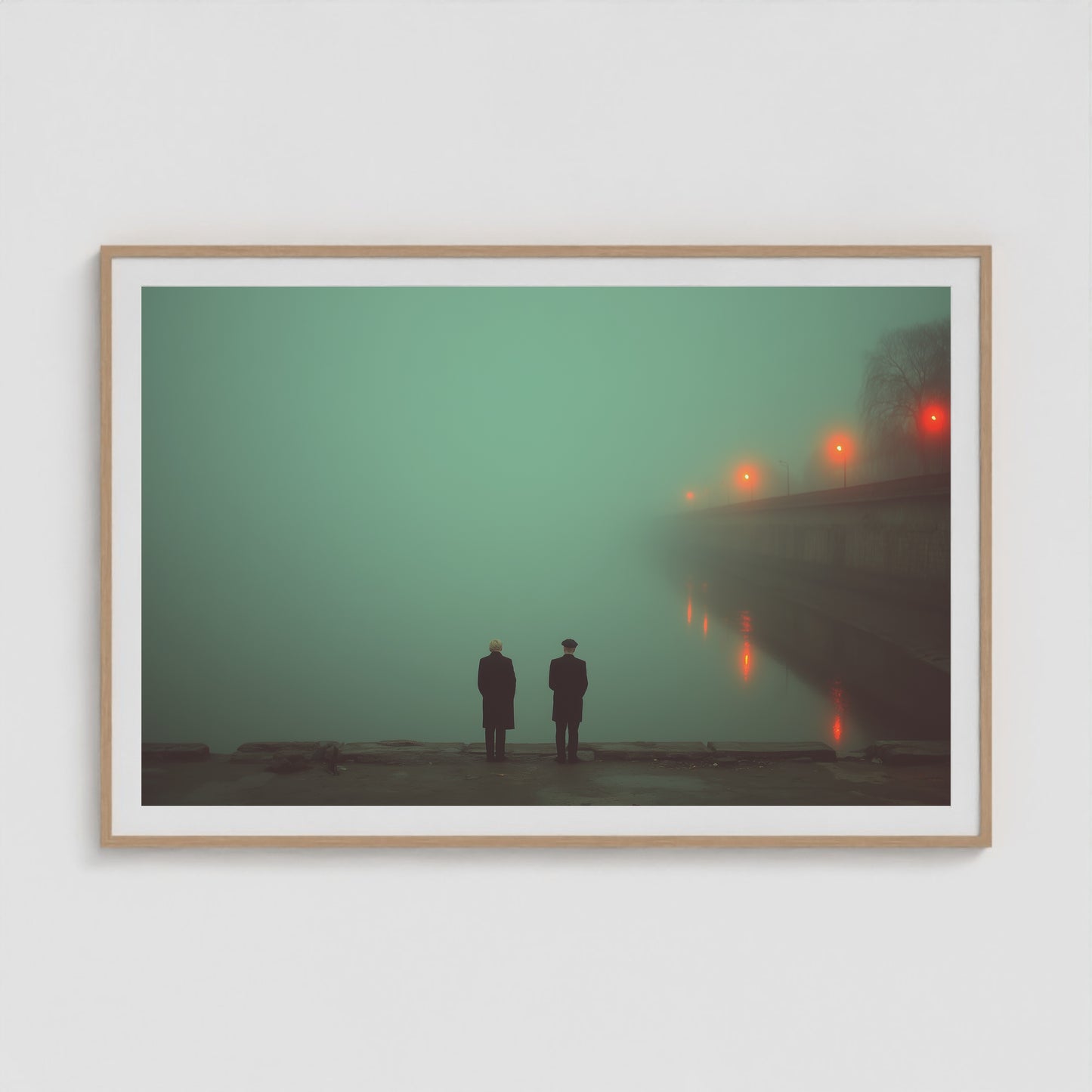 Atmospheric Fog 60x40 Natural Landscape Box Frame