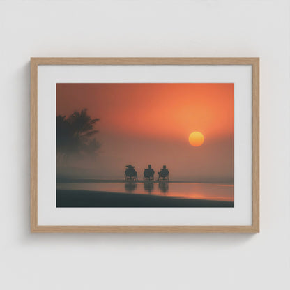 Bali Ritual 24x18 Natural Landscape Box Frame