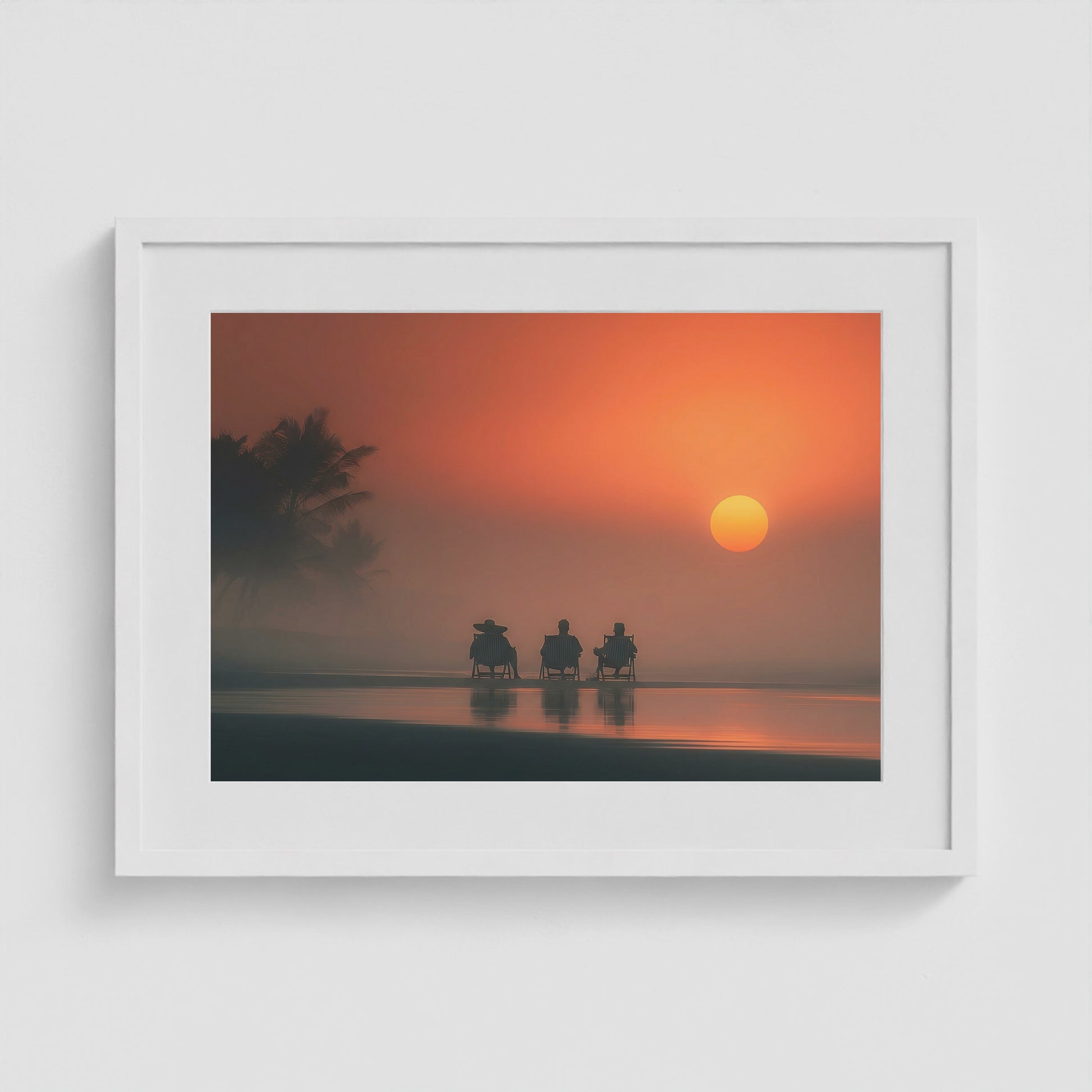 Bali Ritual 24x18 White Landscape Box Frame