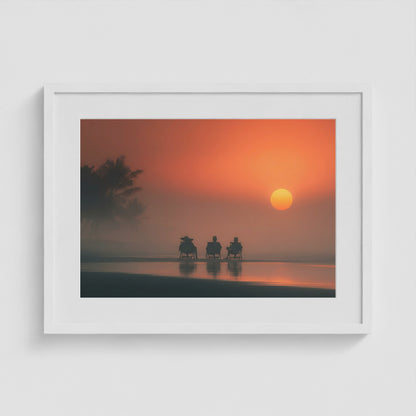 Bali Ritual 24x18 White Landscape Box Frame