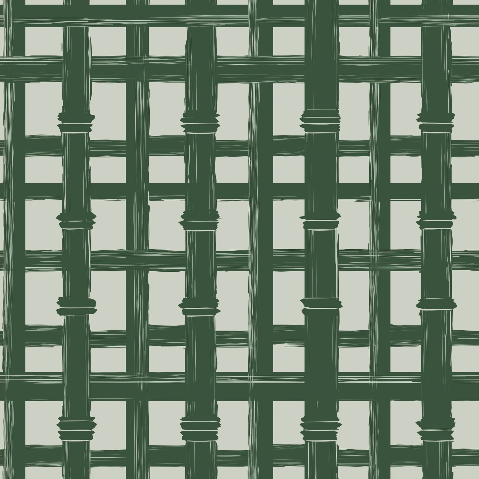 Bamboo Screen woven wallpaper in Arctic Ground, a cool, pale icy base colorway.