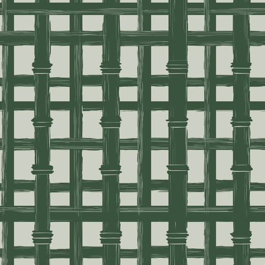 Bamboo Screen woven wallpaper in Arctic Ground, a cool, pale icy base colorway.