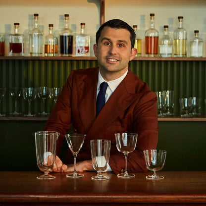 Lifestyle view of Bar/Giani Set of 2 Cocktail Glass Long Stem | Provenance & Patina
