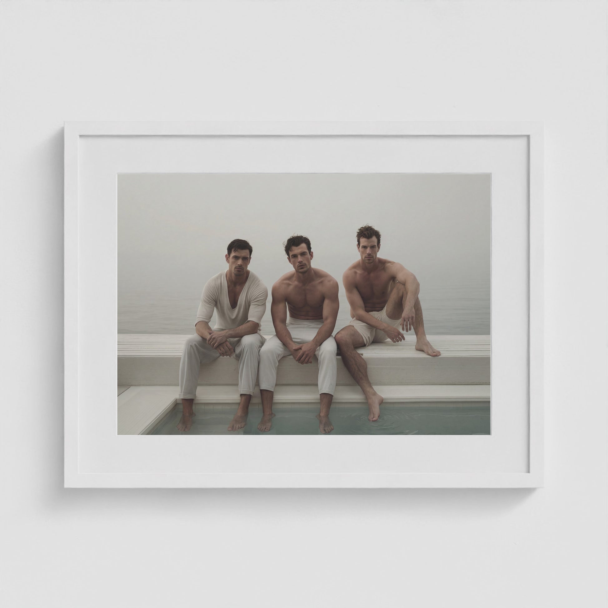 Beach Squad 24x18 White Landscape Box Frame