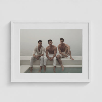 Beach Squad 24x18 White Landscape Box Frame