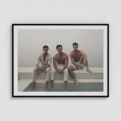 Beach Squad 48x36 Black Landscape Box Frame