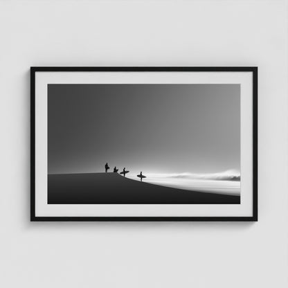 Before the Break 36x24 Black Landscape Box Frame