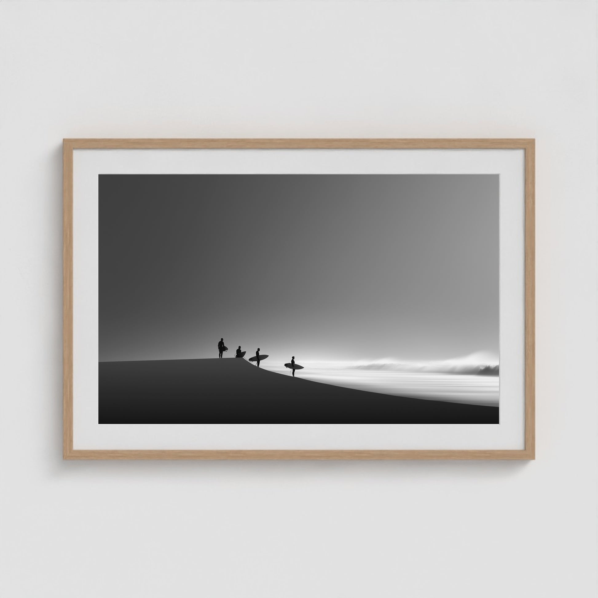 Before the Break 36x24 Natural Landscape Box Frame