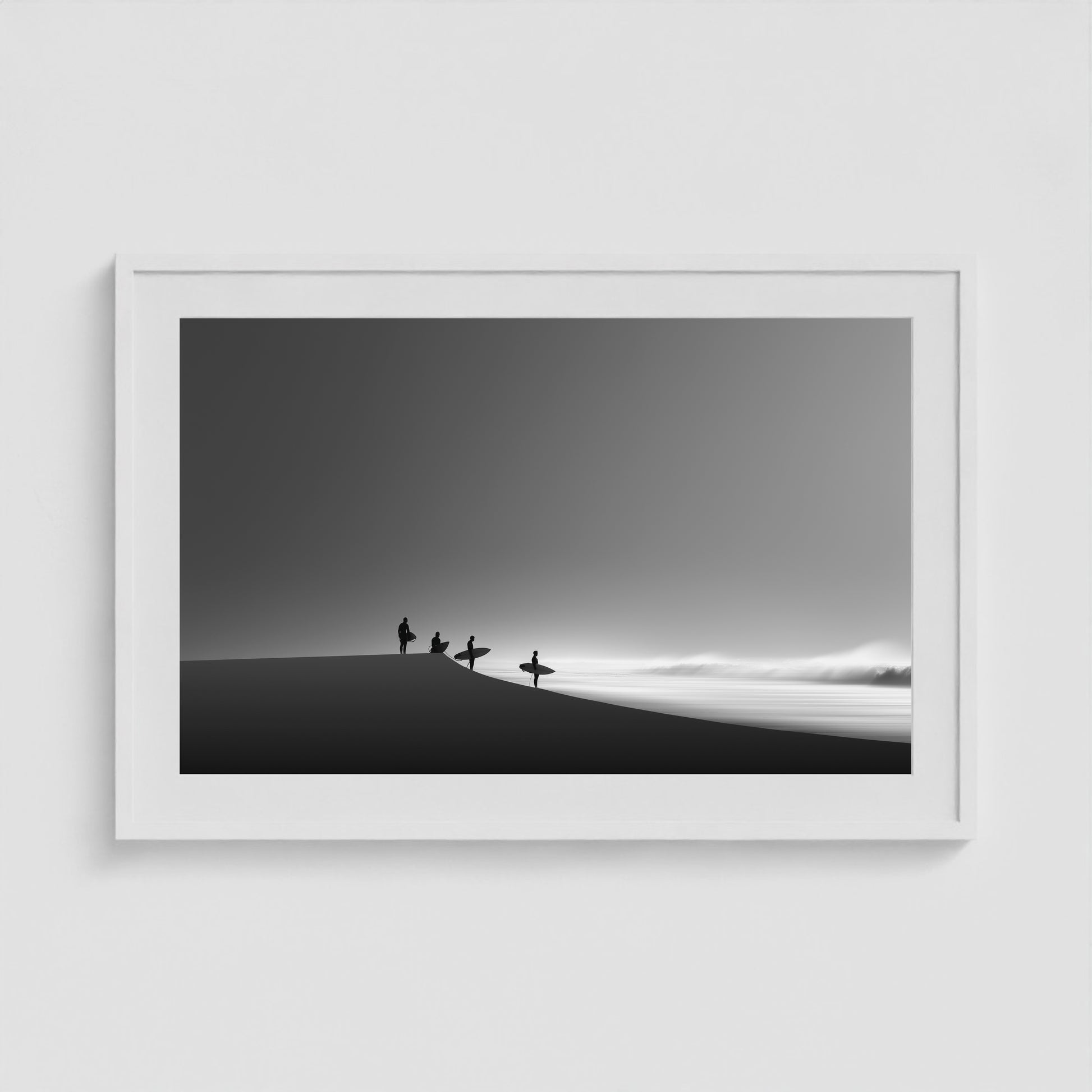 Before the Break 36x24 White Landscape Box Frame
