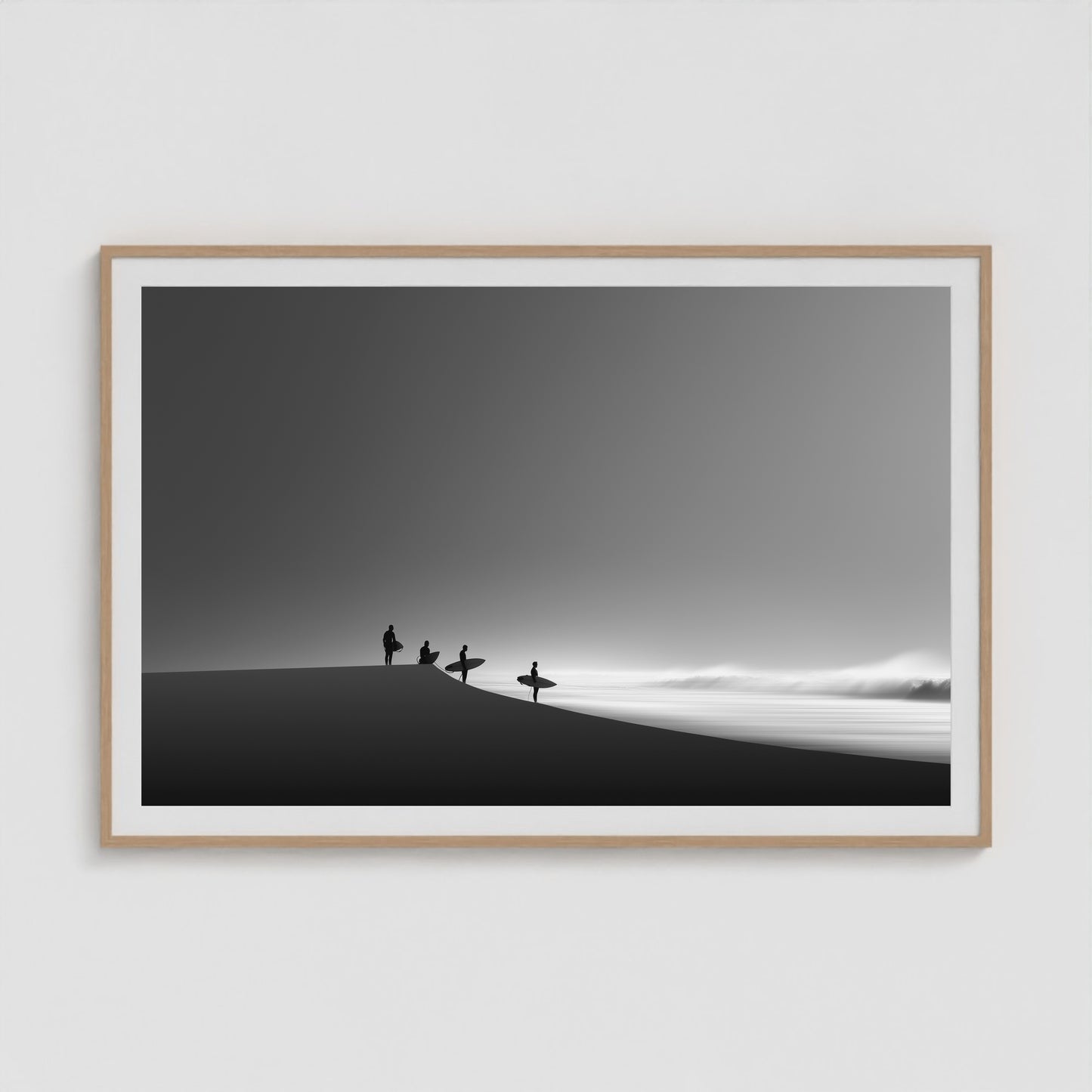 Before the Break 60x40 Natural Landscape Box Frame