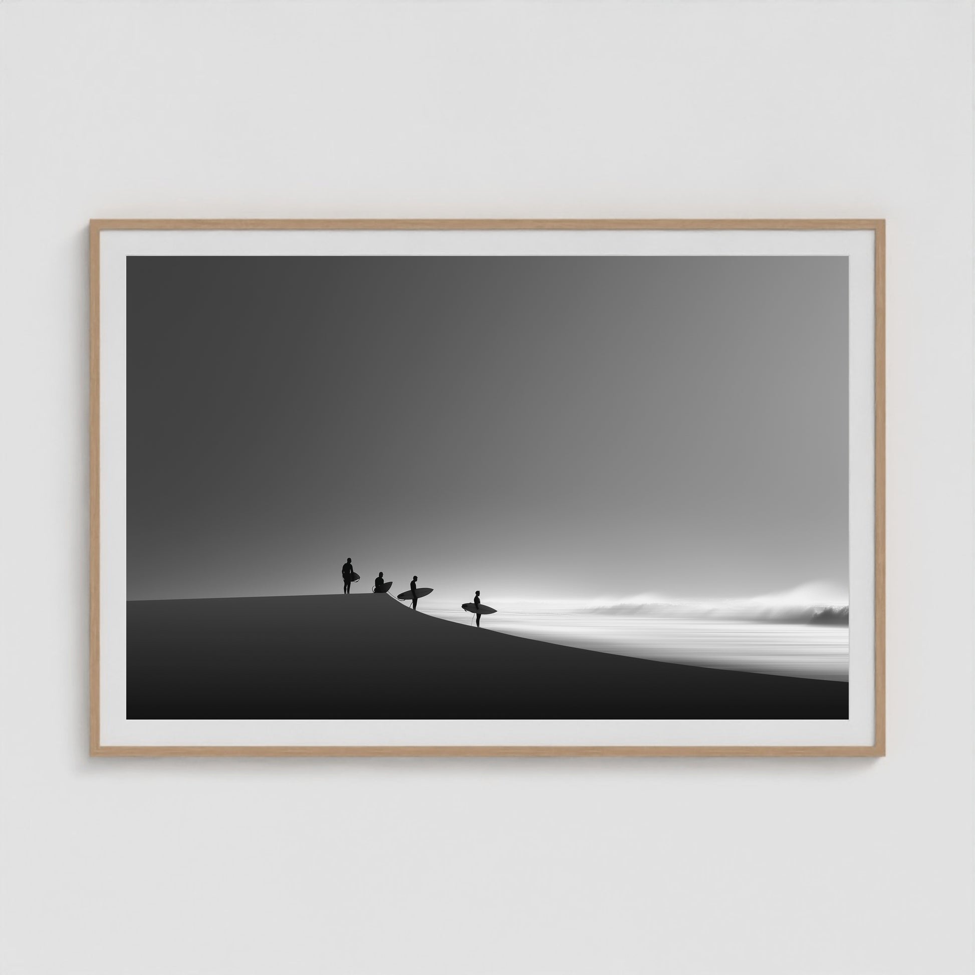 Before the Break 60x40 Natural Landscape Box Frame