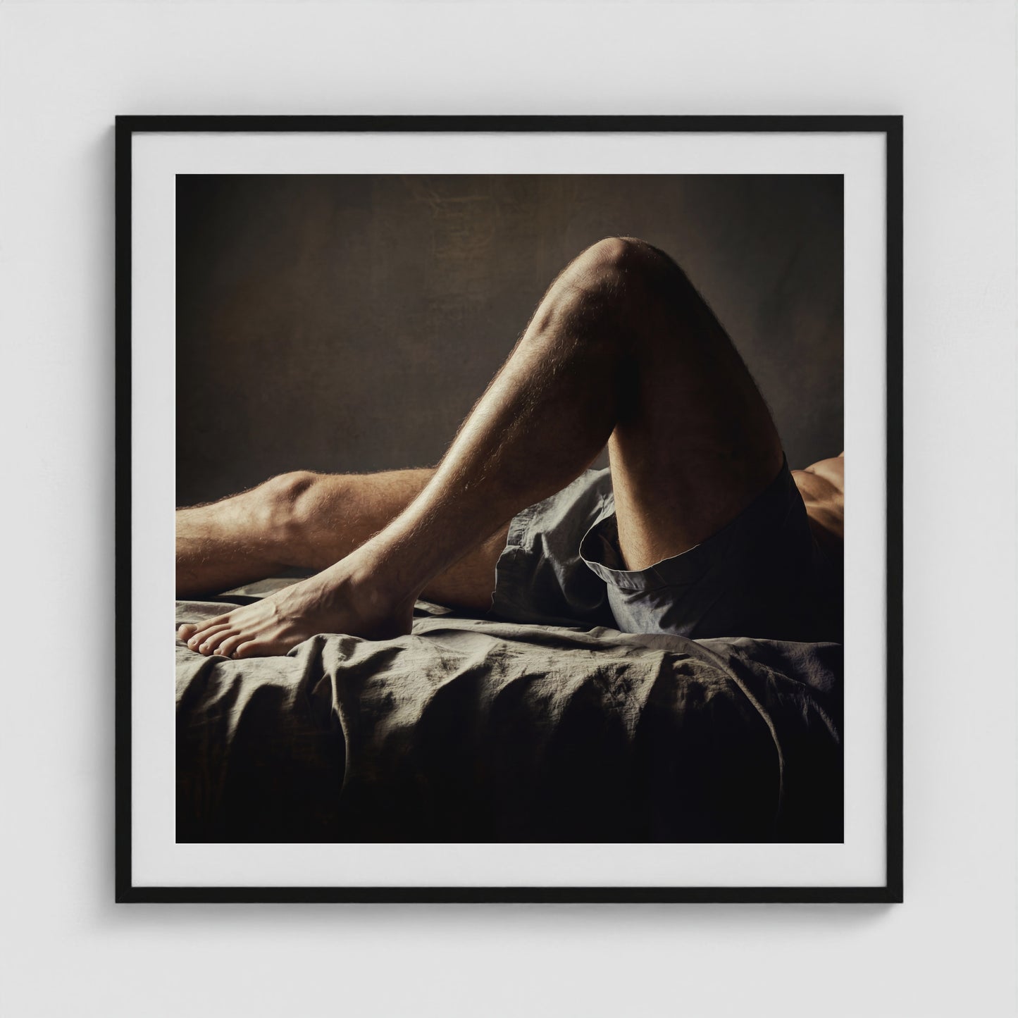 Between Moments - No. 1 36x36 Black Square Box Frame