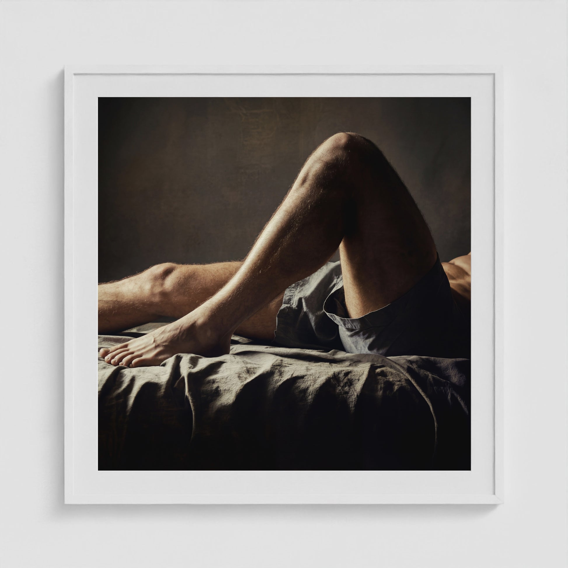 Between Moments - No. 1 36x36 White Square Box Frame