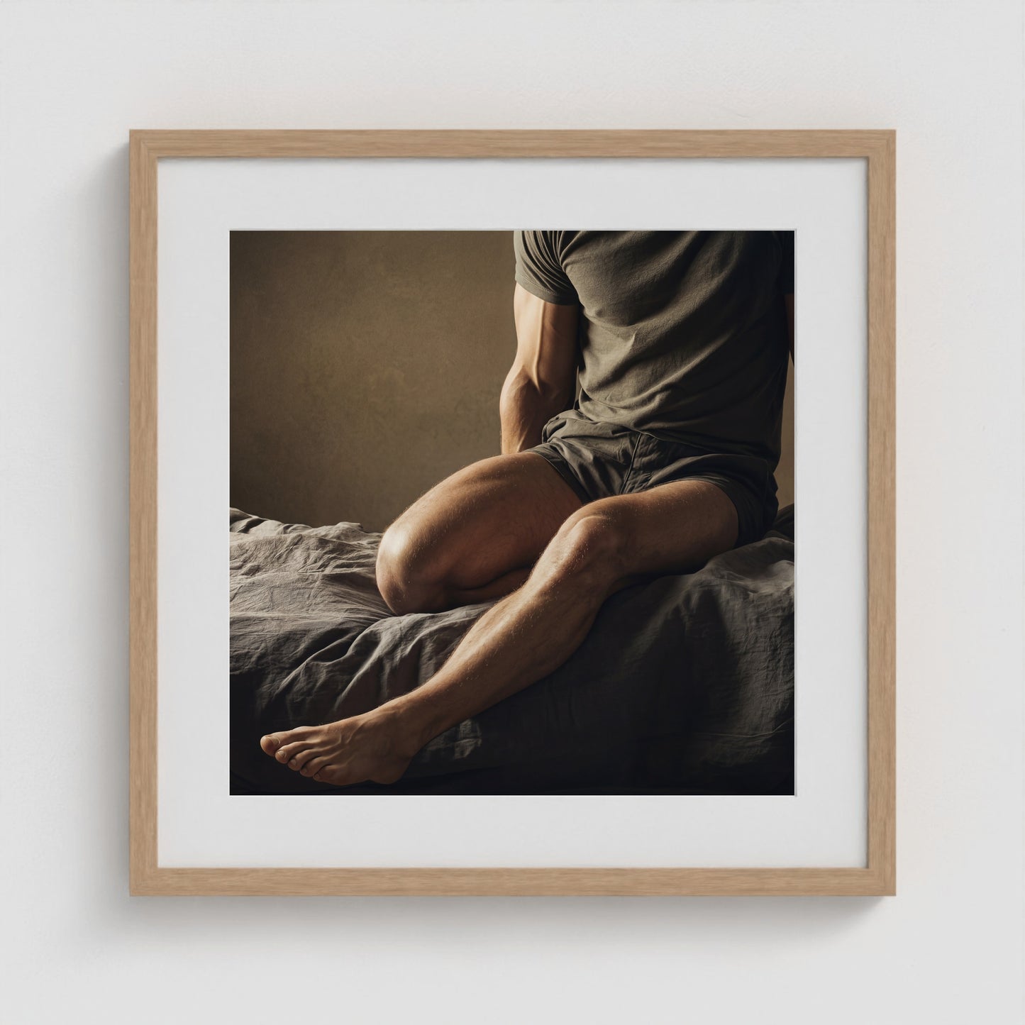 Between Moments - No. 2 20x20 Natural Square Box Frame