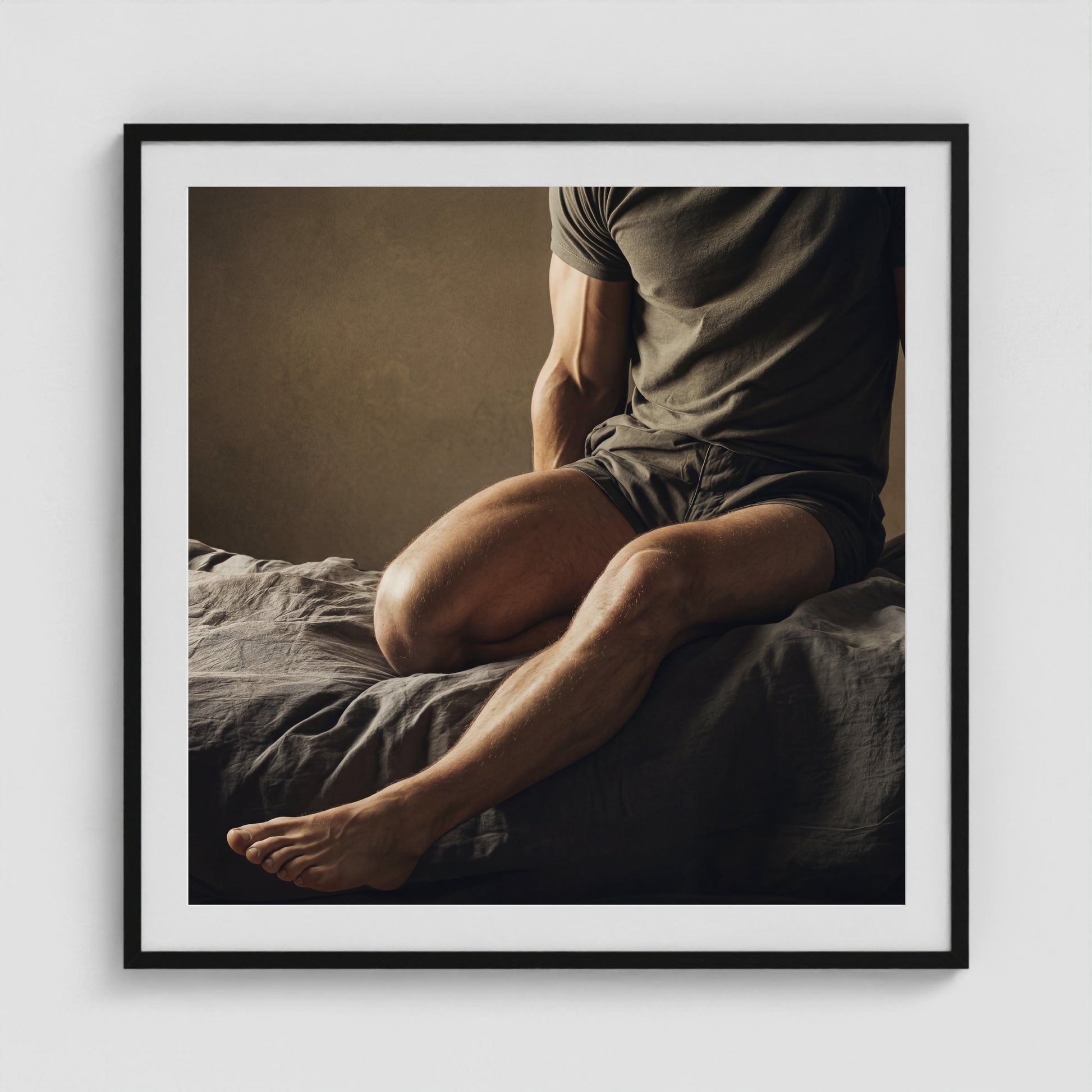 Between Moments - No. 2 36x36 Black Square Box Frame