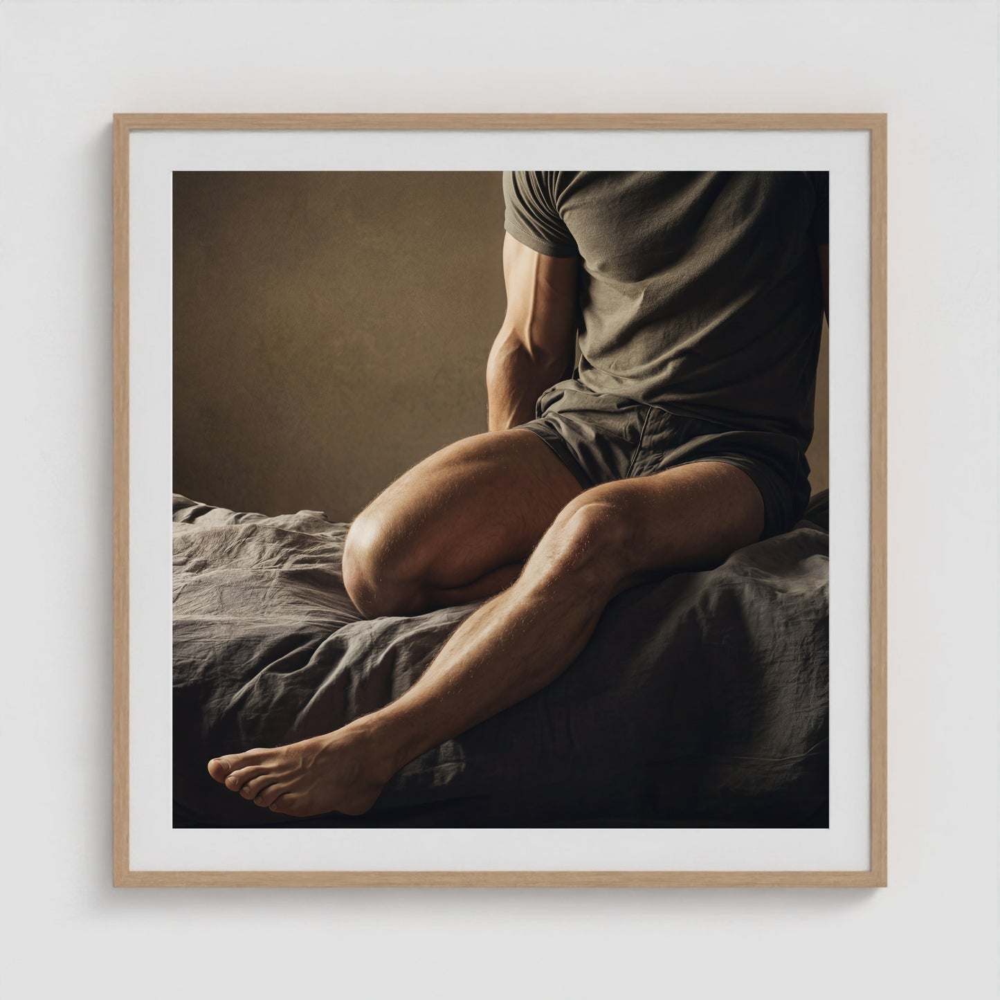 Between Moments - No. 2 36x36 Natural Square Box Frame