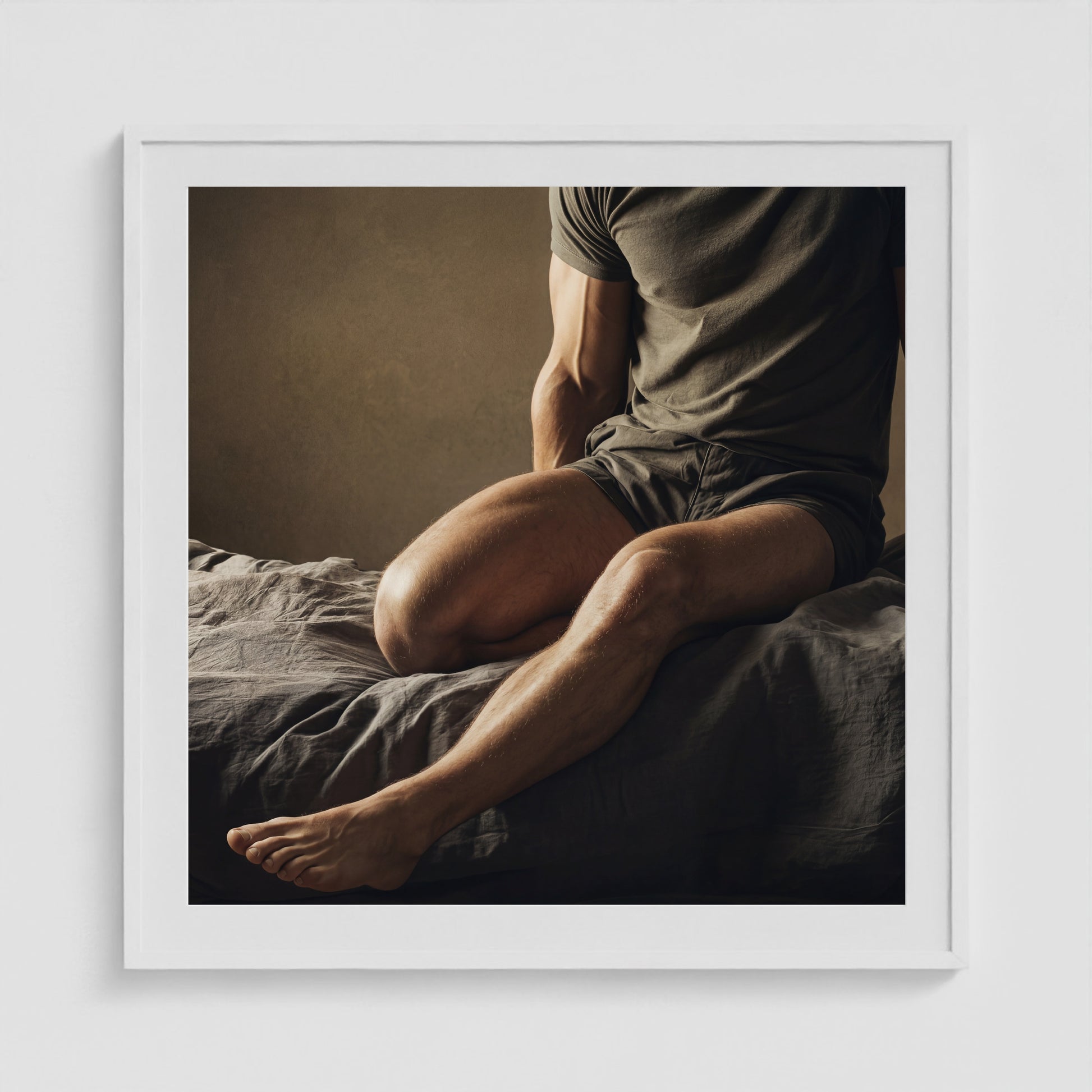 Between Moments - No. 2 36x36 White Square Box Frame